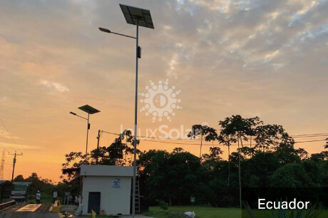 Private Solar lighting in a industry zone in Ecuador 